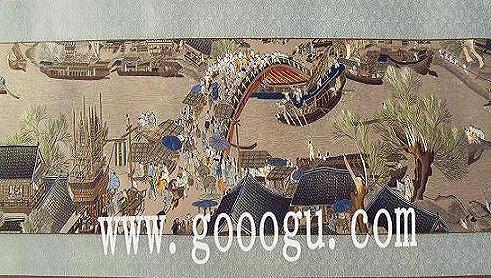 清明上河圖虹橋部分，蘇州刺繡清明上河圖