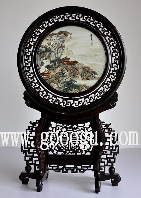 山水高檔雙面繡，高級蘇州雙面繡，風(fēng)景刺繡精品